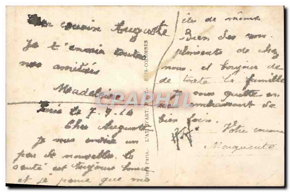 CPA Fantaisie Enfant Chein  — Rückseite