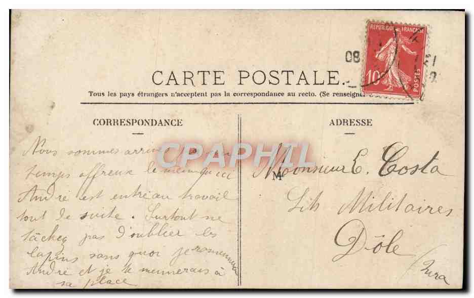 Jeune femme souriante — décor floral — Semeuse Bonneur, Série 2 — Rückseite