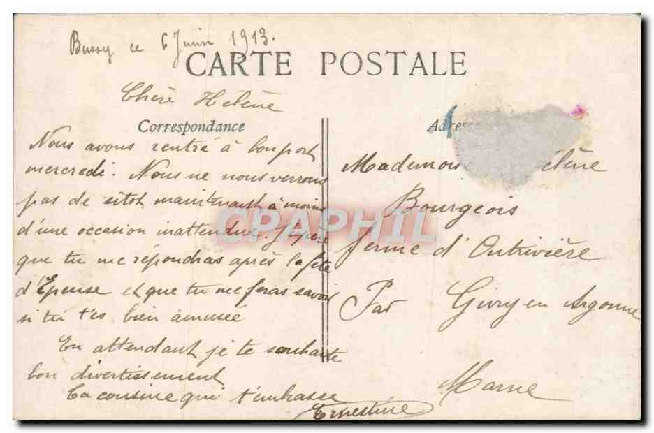CPA Fantaisie Enfant  — Rückseite