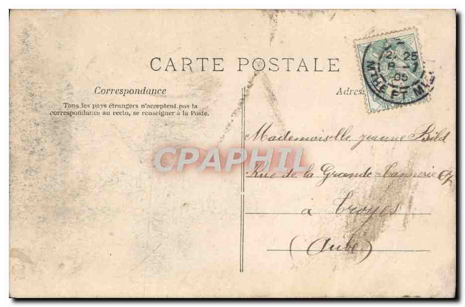 Junges Liebespaar — Liebesgedicht — A.N. PARIS n°348 — Rückseite