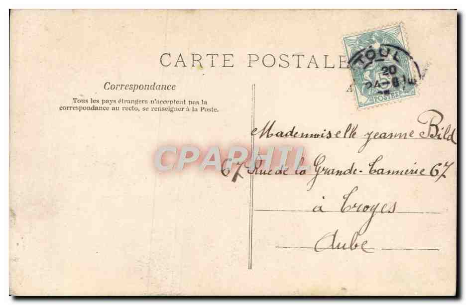 Joven pareja enamorada — escena romántica — A.N. PARIS n°348 — Reverso