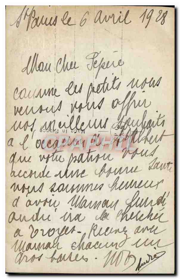 CPA Fantaisie Enfant — Rückseite