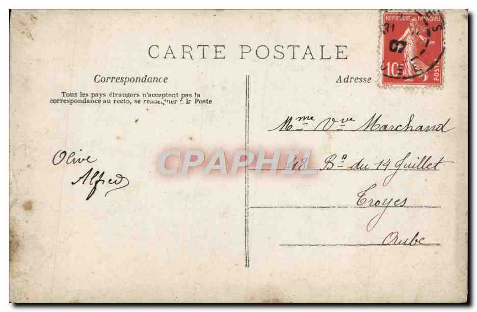 CPA Fantaisie Femme  — Rückseite