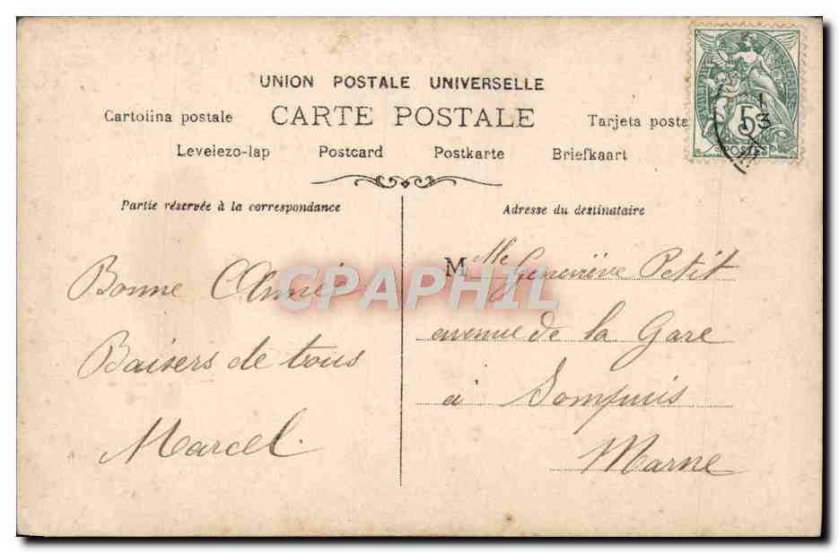 CPA Fantaisie Enfant Ange — Rückseite