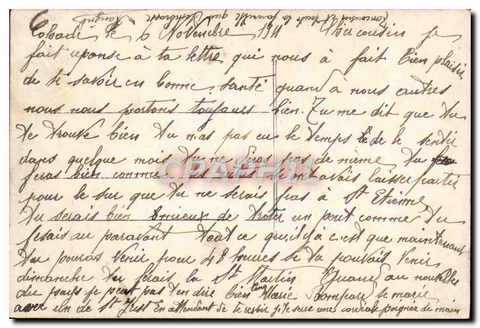 CPA Fantaisie Homme — Rückseite