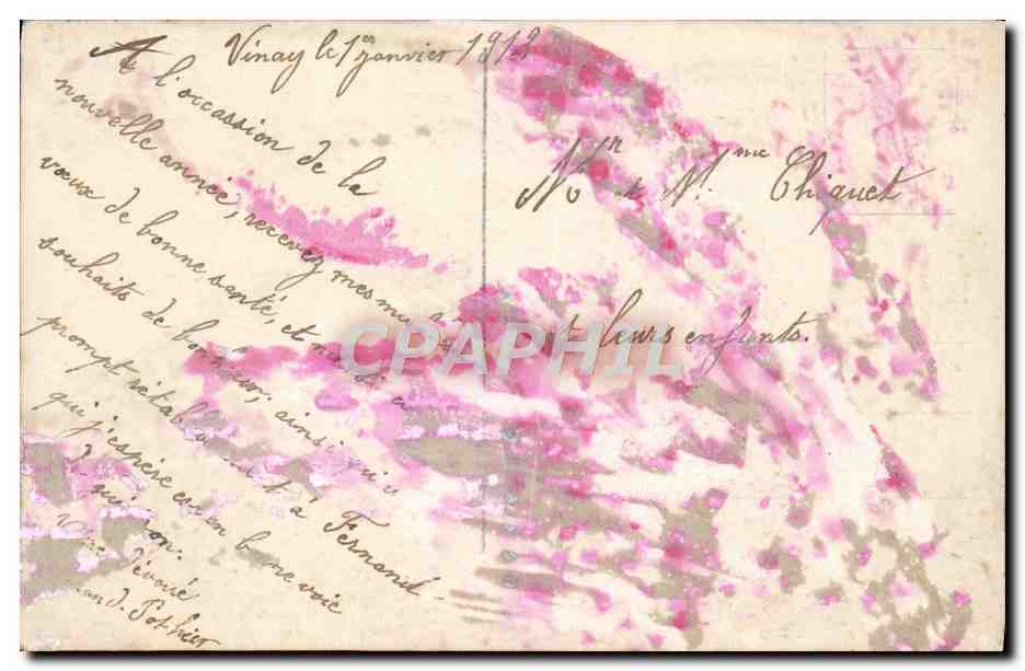 CPA Fantaisie Homme — Verso