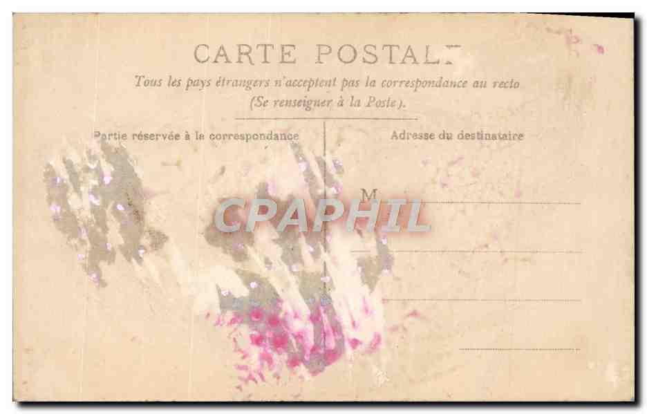 CPA Fantaisie Homme — Rückseite