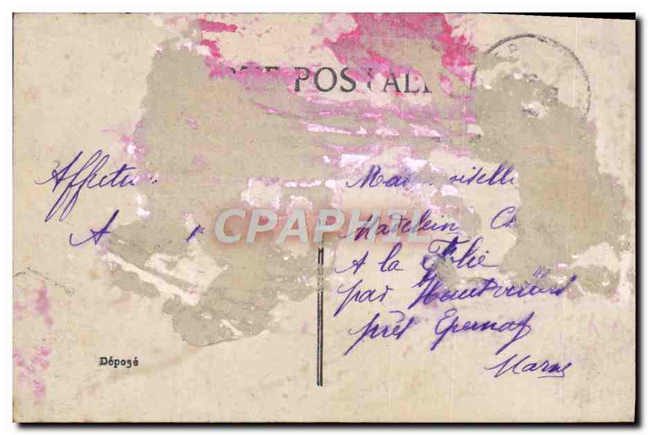 Femme en robe colorée tenant un bouquet — Éditeur WALTER, Paris, n° 4412 — Reverso