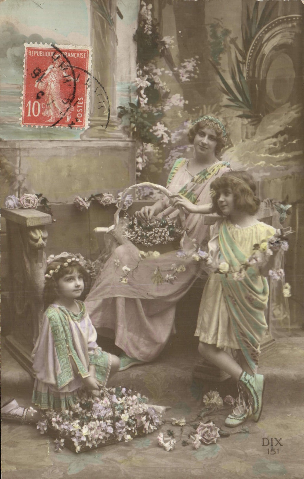 CPA Fantaisie Femme Enfants 