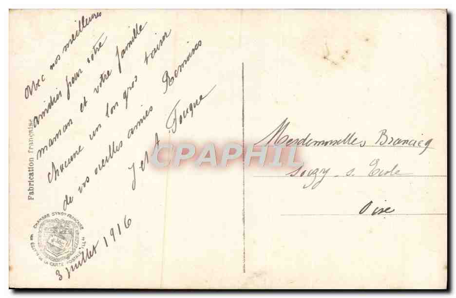 CPA Fantaisie Femme Enfants  — Rückseite