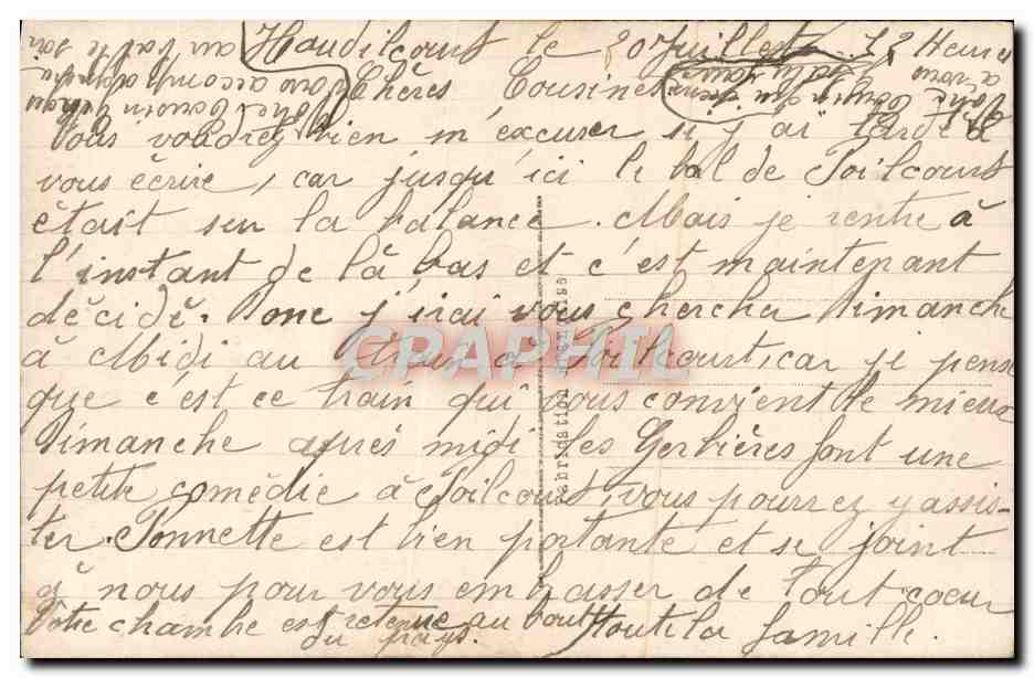 CPA Fantaisie Fleurs — Verso