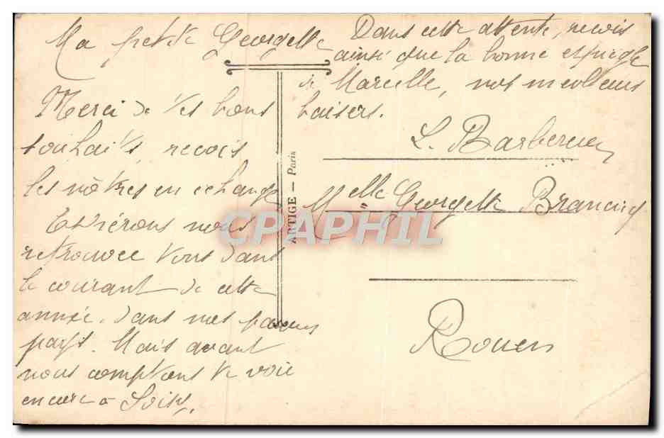 CPA Fantaisie Fleurs — Verso