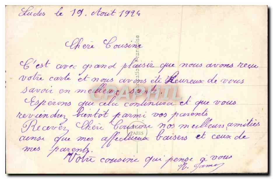 CPA Fantaisie Fleurs — Verso