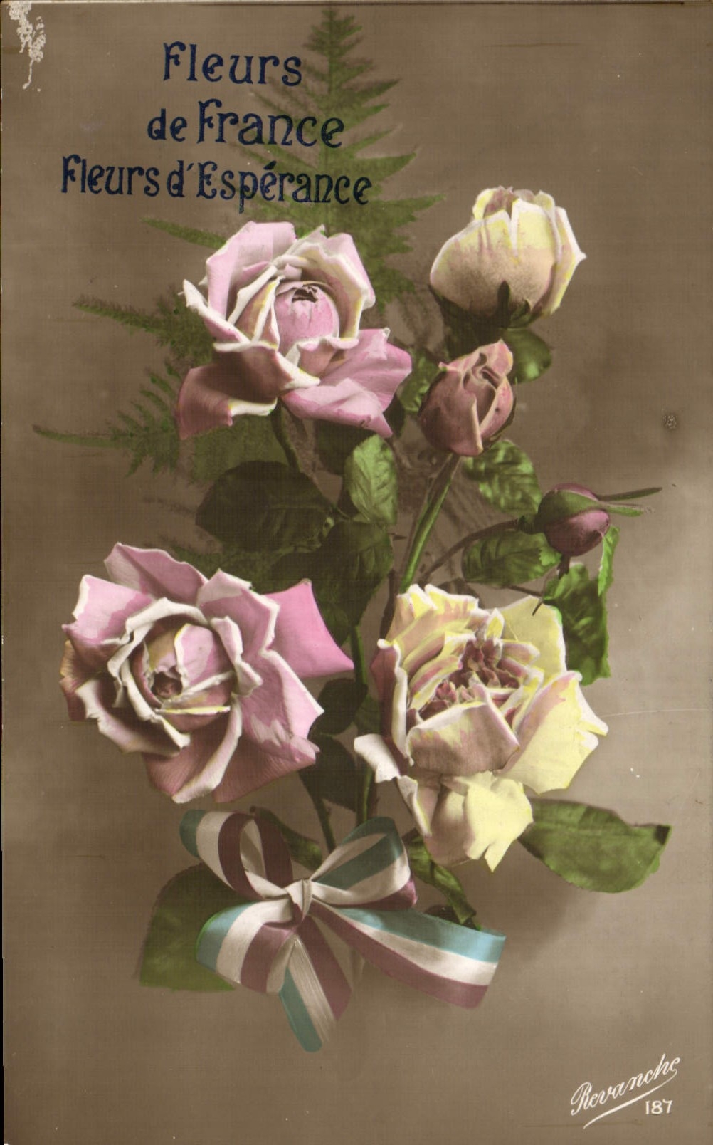 CPA Fantaisie Fleurs de France 