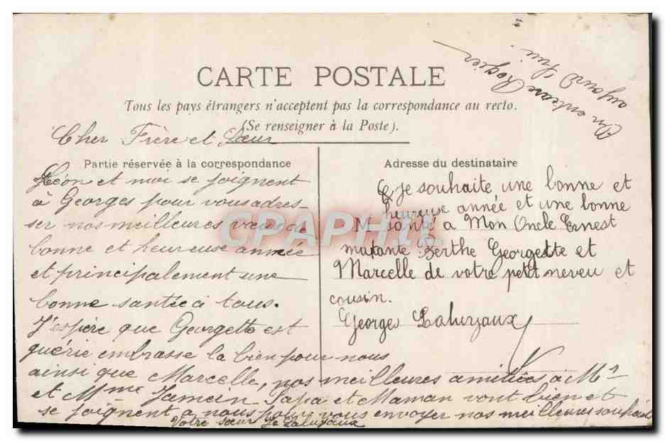 CPA Fantaisie Enfant — Rückseite