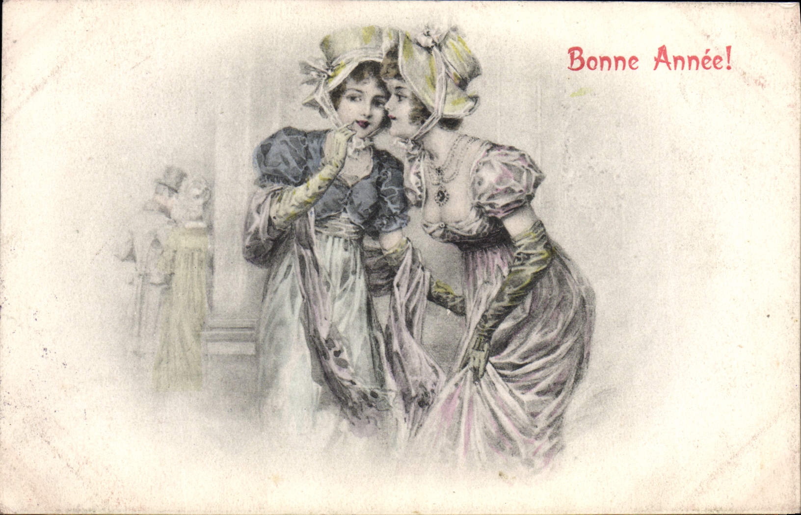 Deux jeunes femmes en tenue d'époque — Bonne Année! — Série 1069, 6