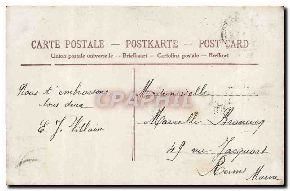 CPA Fantaisie Femme Avion  — Verso