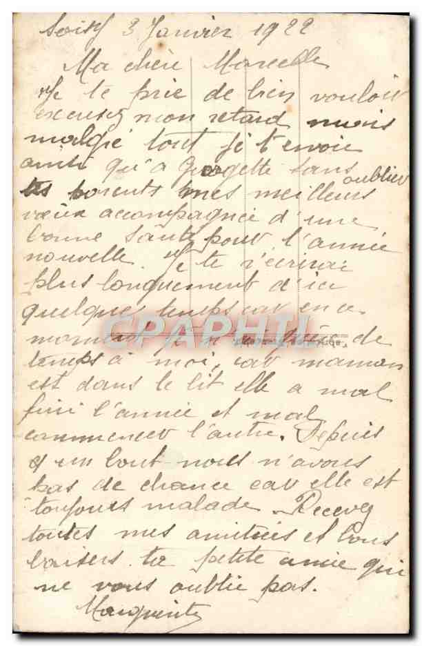 CPA Fantaisie Femme — Rückseite