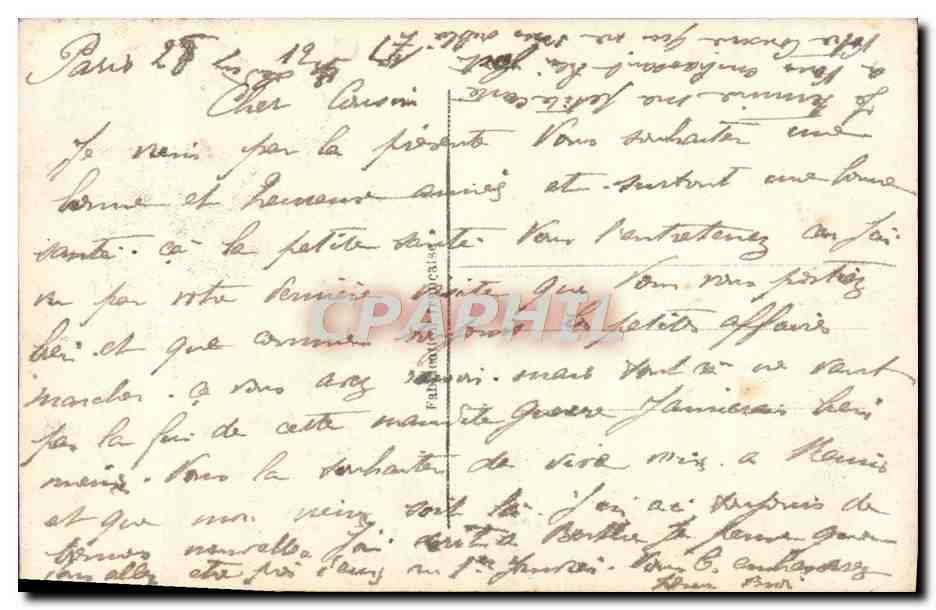 CPA Fantaisie Houx — Verso