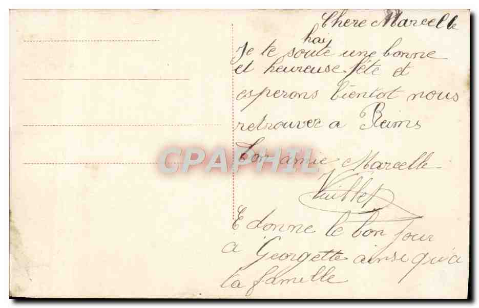CPA Fantaisie Fleurs — Verso