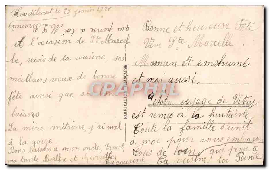 CPA Fantaisie Fleurs — Verso