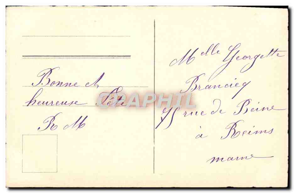 CPA Fantaisie Fleurs — Verso