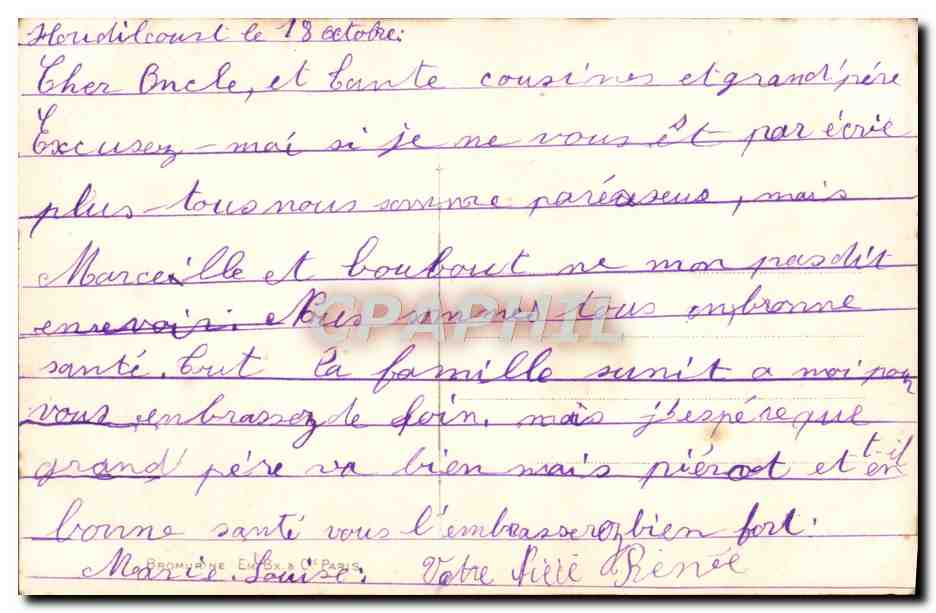 CPA Fantaisie Enfant — Rückseite