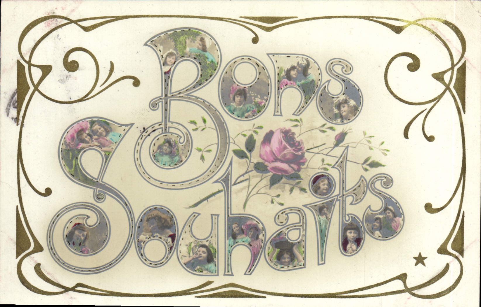CPA Fantaisie Enfants Bons souhaits