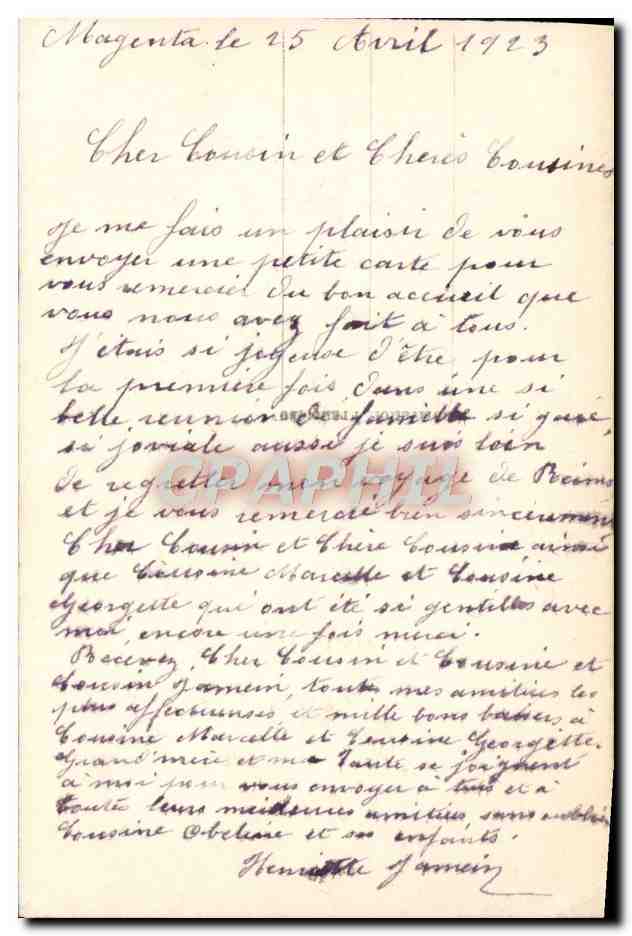 CPA Fantaisie Fleurs Muguet — Verso