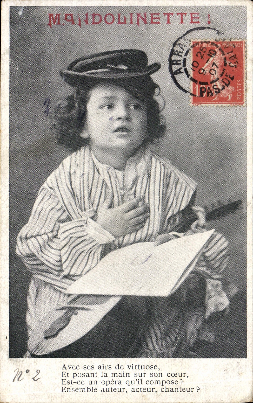 CPA Fantaisie Enfant Mandolinette