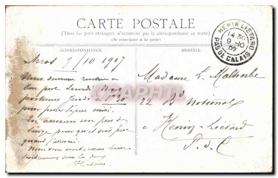 CPA Fantaisie Enfant Mandolinette — Rückseite