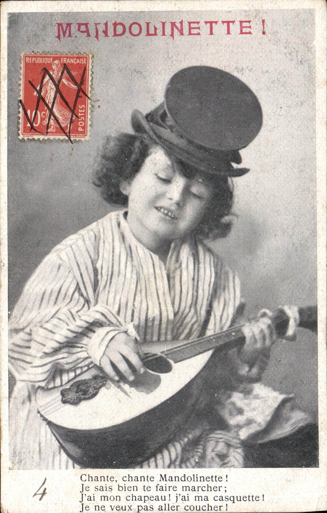 CPA Fantaisie Enfant Mandolinette