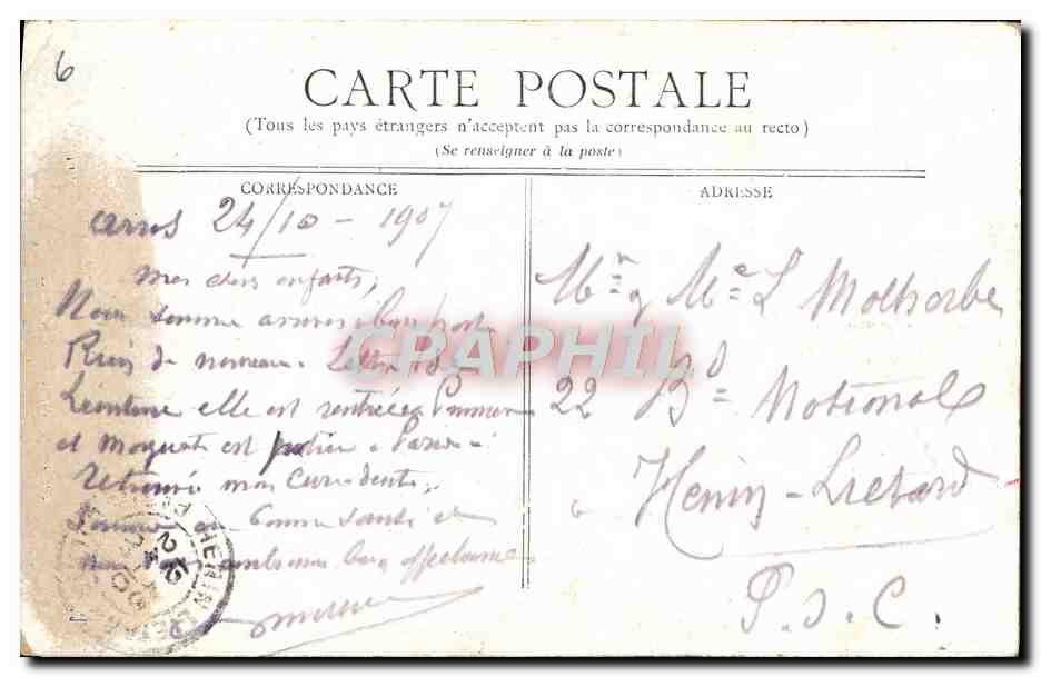 CPA Fantaisie Enfant Mandolinette — Verso