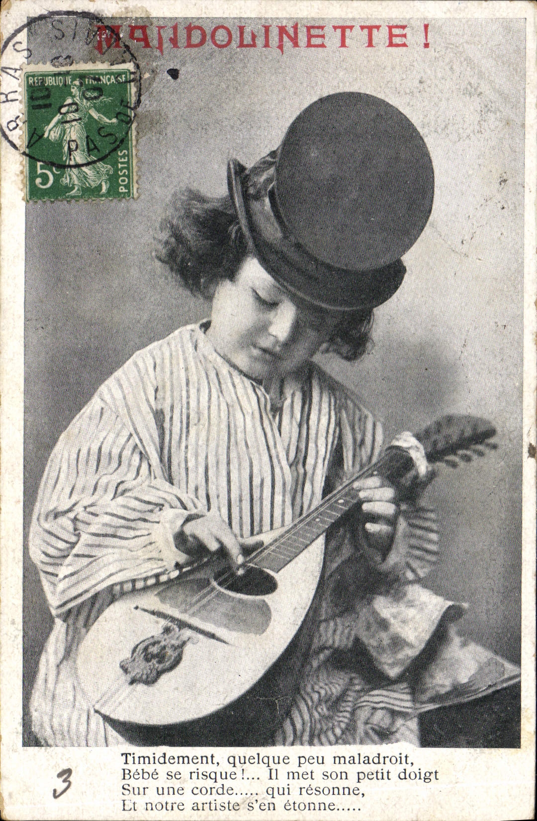 CPA Fantaisie Enfant Mandolinette
