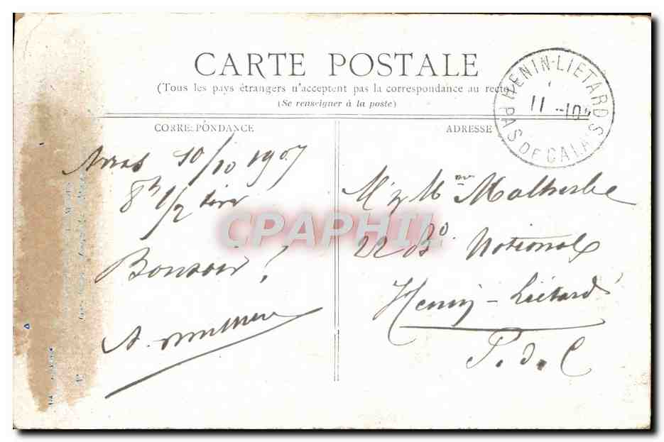 CPA Fantaisie Enfant Mandolinette — Rückseite