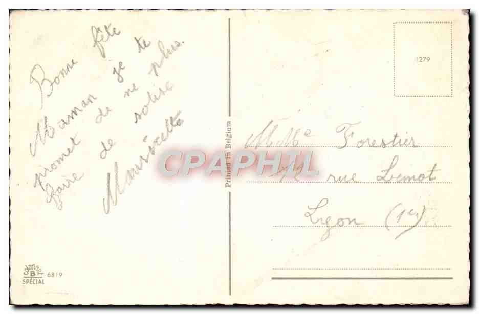 CPA Fantaisie Fleurs — Rückseite
