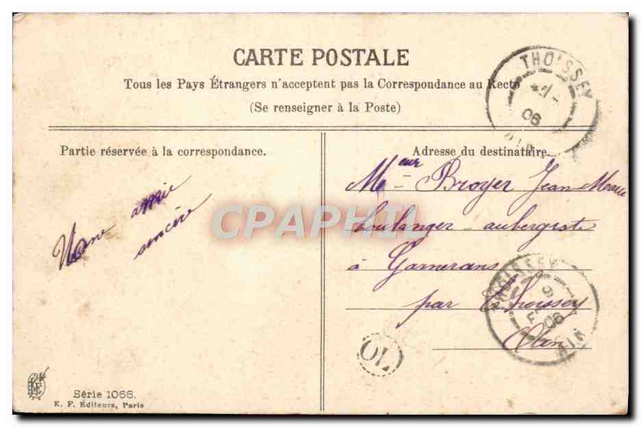 CPA Fantaisie Fleurs — Verso