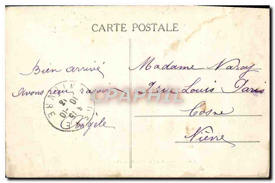 CPA Fantaisie Legende de Saint Saulge Le banquet de la Sainte Barbe  — Rückseite
