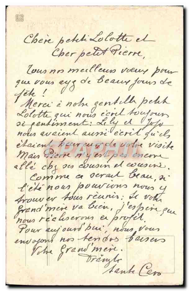 CPA Fantaisie Houx — Verso
