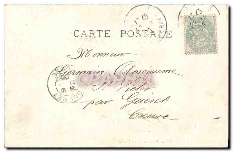 CPA Fantaisie Musee du Louvre L'automne Lancret — Rückseite