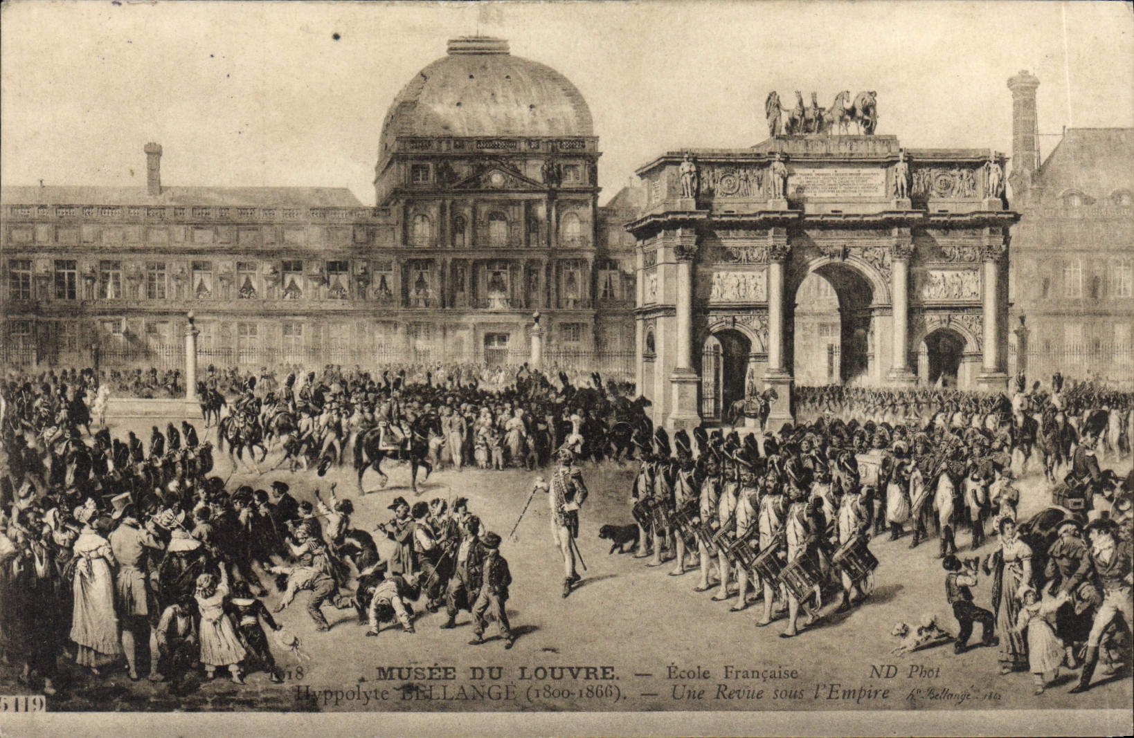 CPA Musee du Louvre Paris Une revue sous l'Empire Bellange