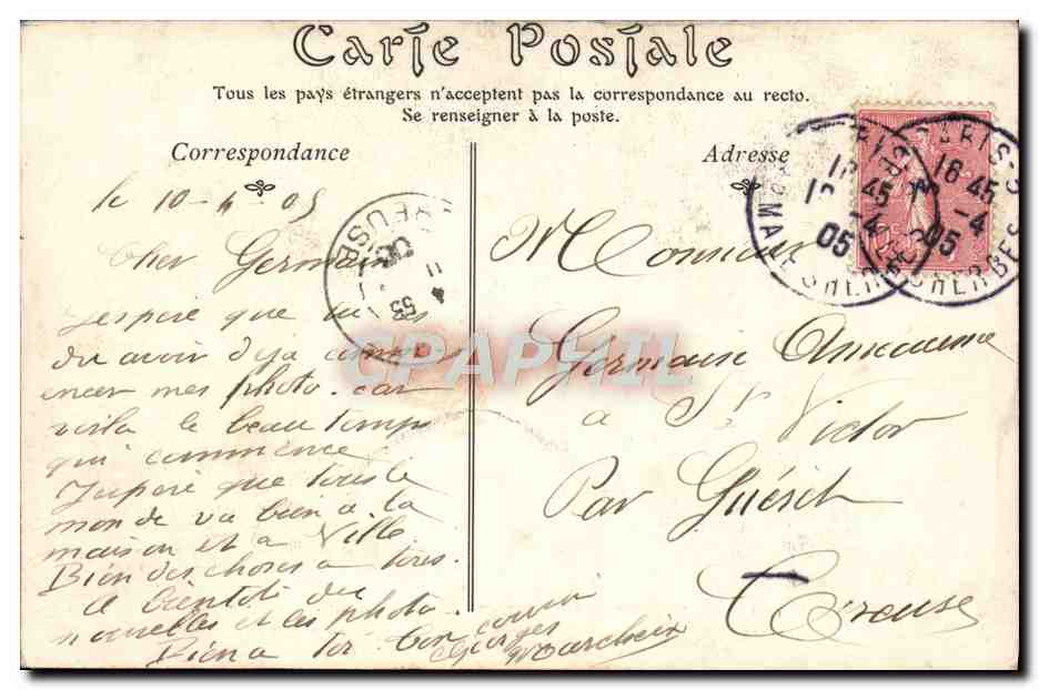 CPA Musee du Louvre Paris Une revue sous l'Empire Bellange — Verso