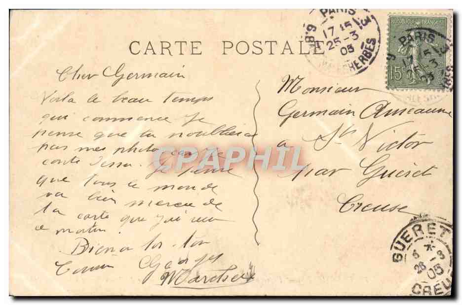 CPA Fantaisie Musee de Versailles Entrevue de Louis XVIII avec la princesse des Deux Siciles a la CRoix de Saint Herem  — Verso