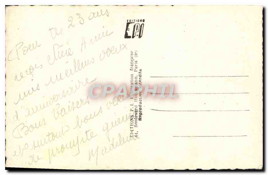 CPA Fantaisie Fleurs — Verso