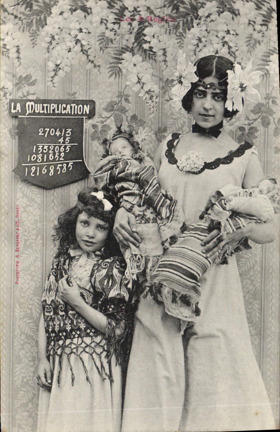 Le 4 Regole — La Moltiplicazione — Fototipo A. Bernefet & Cie, Nancy