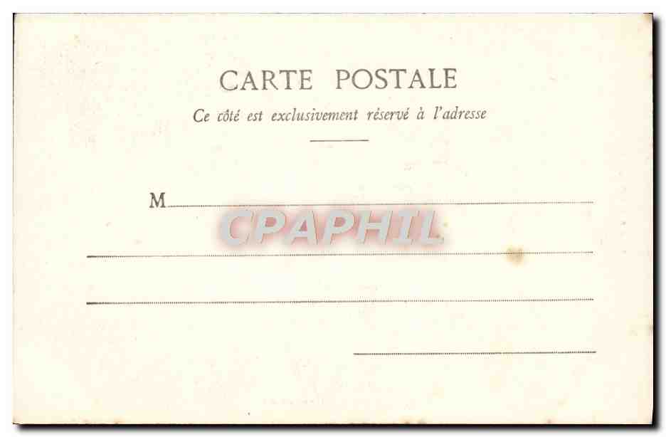 Vrouw in kostuum voor het toneel — De Aftrek — Fototype A. Beaumont & Cie, Nancy — Achterkant