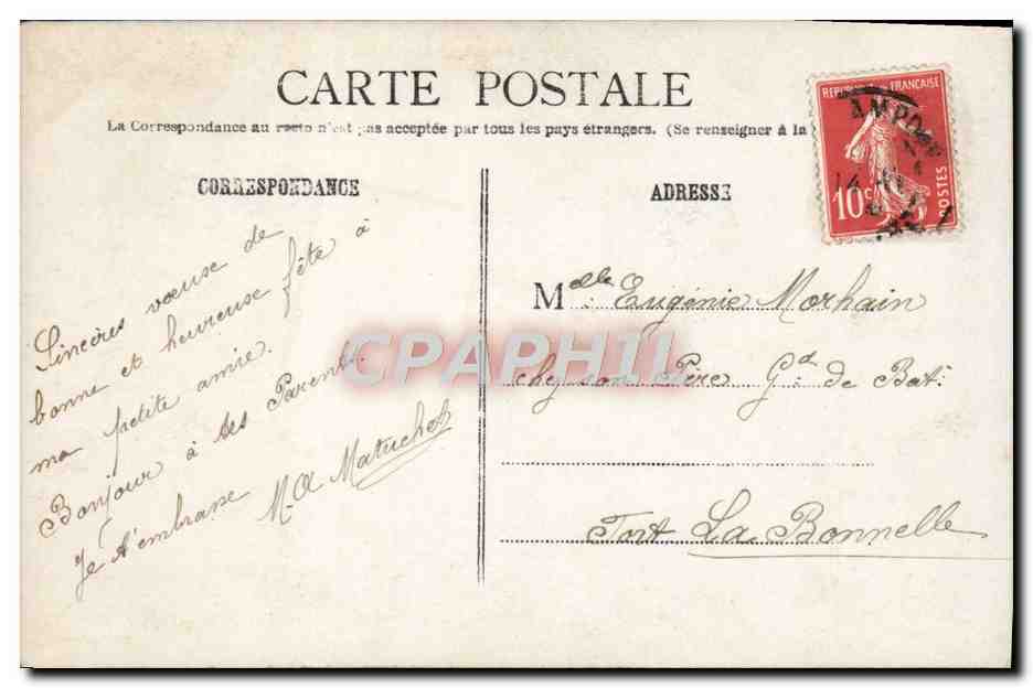 CPA Fantaisie Femme — Verso