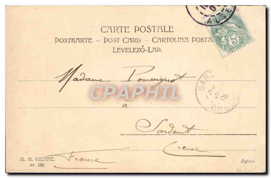 CPA Fantaisie Femme — Verso