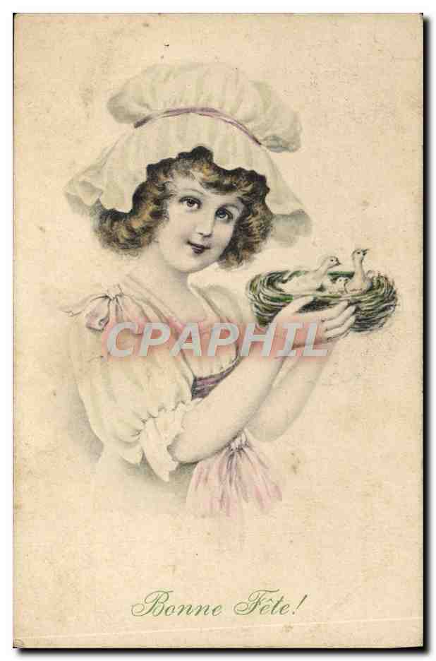 CPA Fantaisie Enfant Oisillons