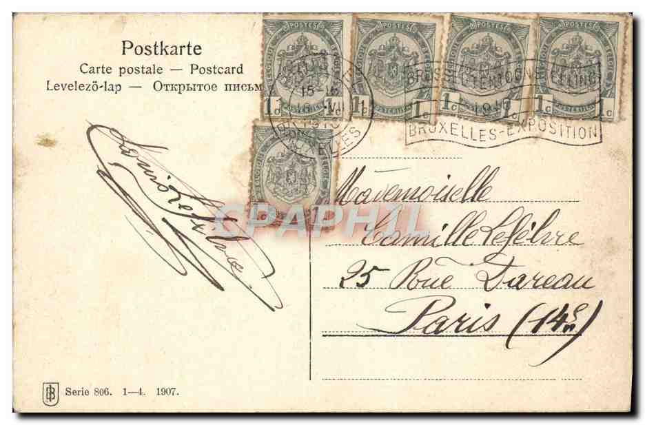 CPA Fantaisie Enfant Oisillons — Rückseite
